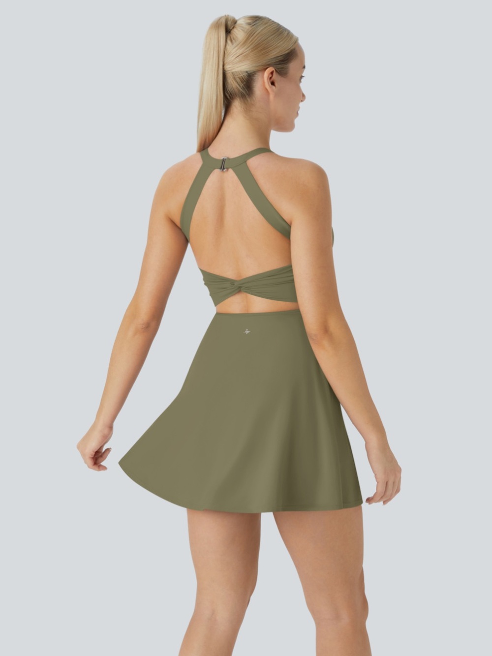Halara SoftlyZeroAiry Backless Twisted Cool Touch Active Dress-EasyPeezy Edition